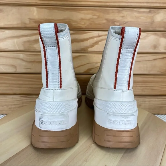 Sorel BREX Womens 10 US NL4303-120 Cream Round Toe Pull-On Ankle Chelsea Boot WP - Picture 4 of 13